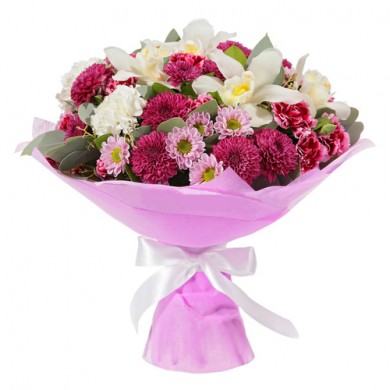Купить букет из орхидей и хризантем с доставкой по Раменскому